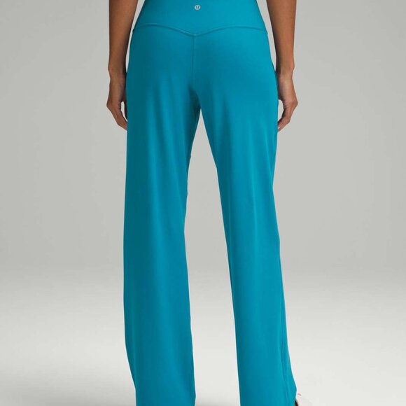 Lululemon Align High-Rise Wide-Leg Pant Size 14 Hawaiian Blue Teal $128 Lounge - Picture 3 of 5